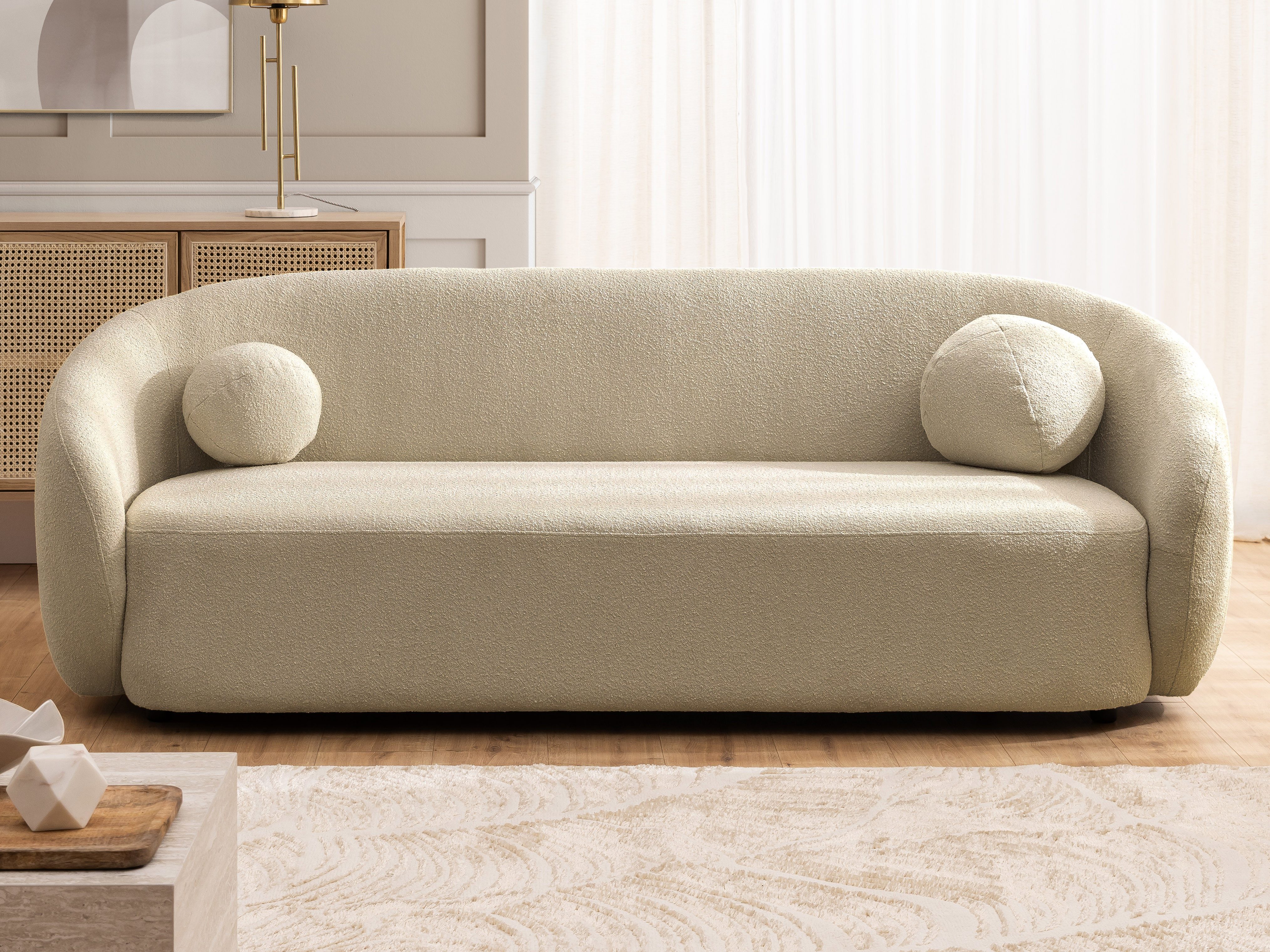 S-Style Möbel 3-Sitzer Sofa Roundi Bouclé günstig online kaufen
