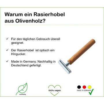 Olivenholz-erleben Rasierhobel Rasierhobel mit Griff "Watzmann", 1-tlg.