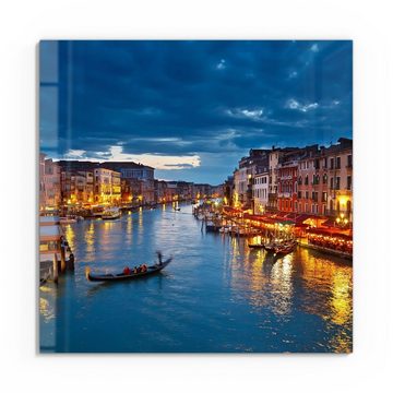 DEQORI Glasbild 'Venedigs Canal Grande', 'Venedigs Canal Grande', Glas Wandbild Bild schwebend modern