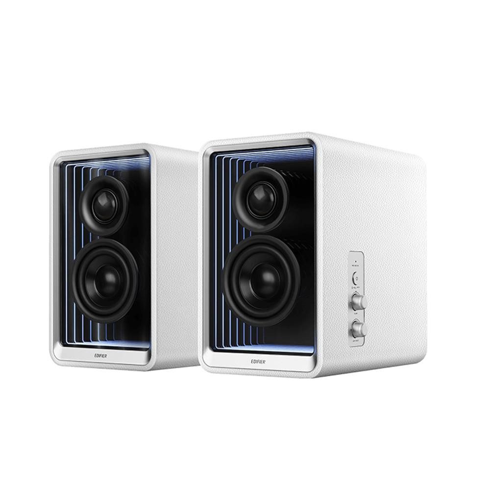 Edifier® QR65 Regal-Lautsprecher (70 Watt, mit RGB-Lichteffekten, Weiß)