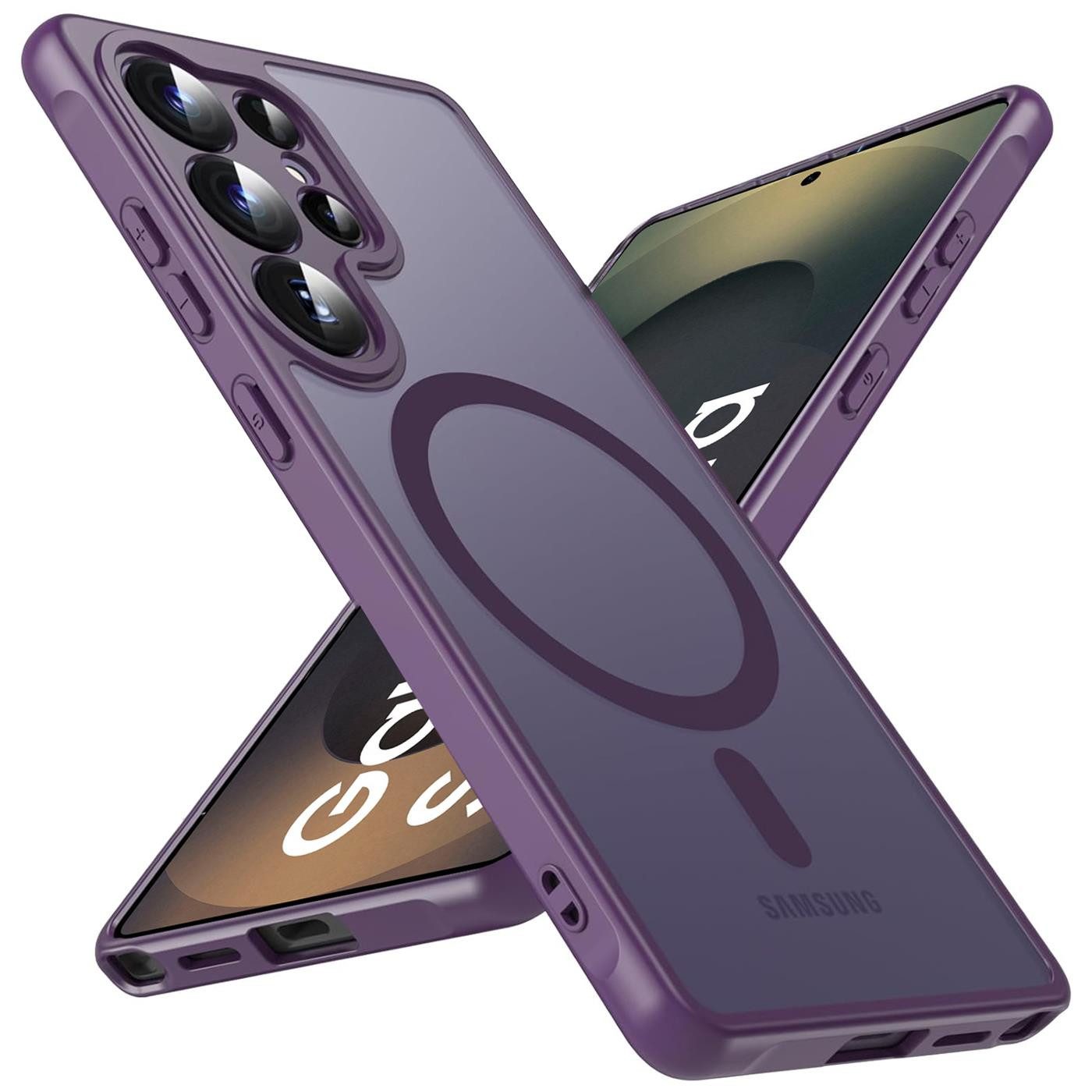 CoolGadget Handyhülle Magnet-Hülle für Samsung Galaxy S25 Ultra Schutzhülle magnetisch 6,9 Zoll, Hülle Matt Stoßfest kompatibel mit QI-Laden Zubehör Kameraschutz Case