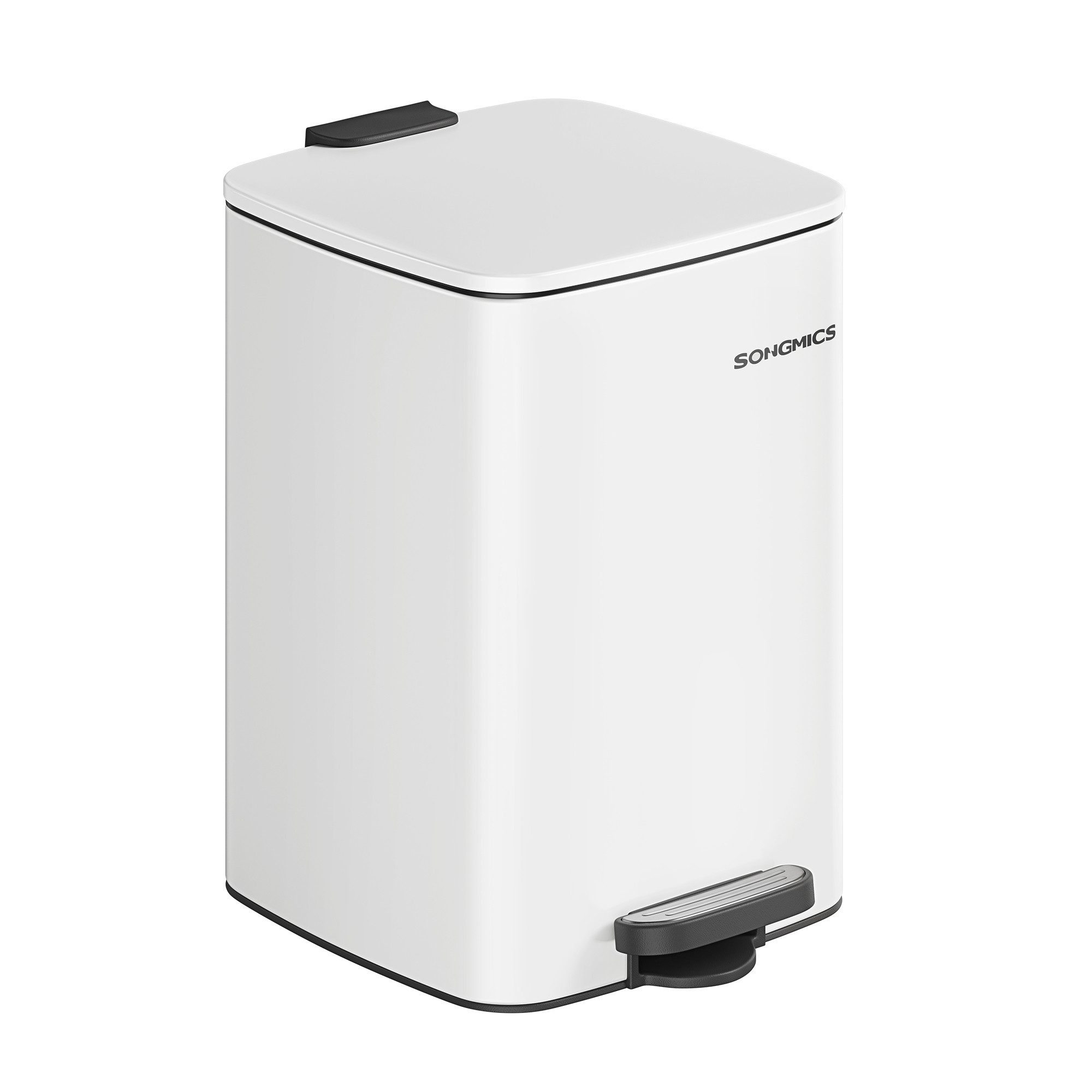 SONGMICS Mülleimer Tretmülleimer, Stahl, mit Inneneimer, Softclose, Offenhaltefunktion, 20 Liter Abfalleimer