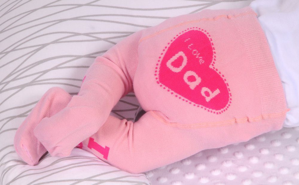 La Bortini Strumpfhose Strumpfhose für Frühchen Neugeborene ab 0 Mon Baby in Rosa mit einem Herzchen auf dem Po, 44 50 56 62 68 74 80