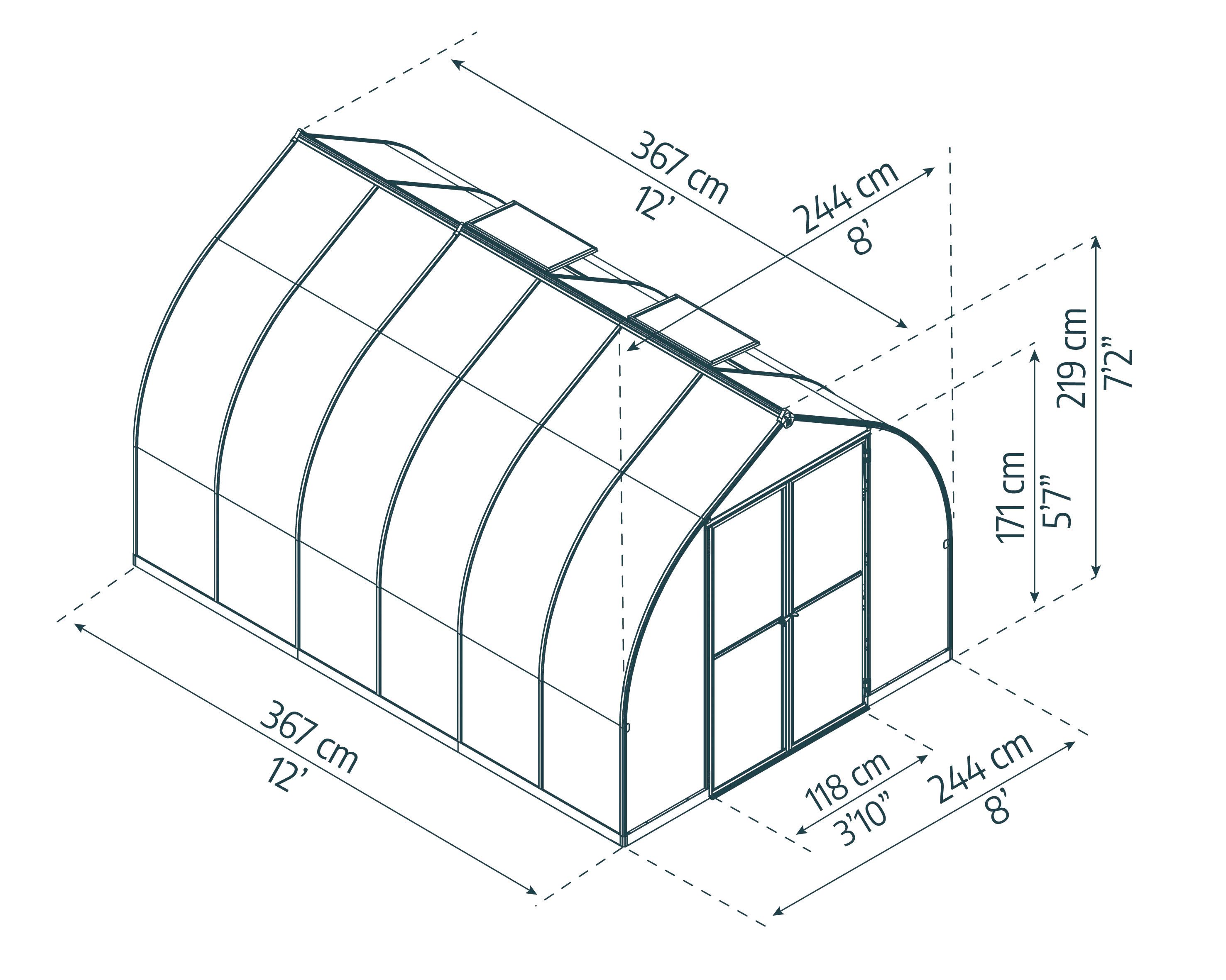 Palram - Canopia Gewächshaus Bella, BxT...