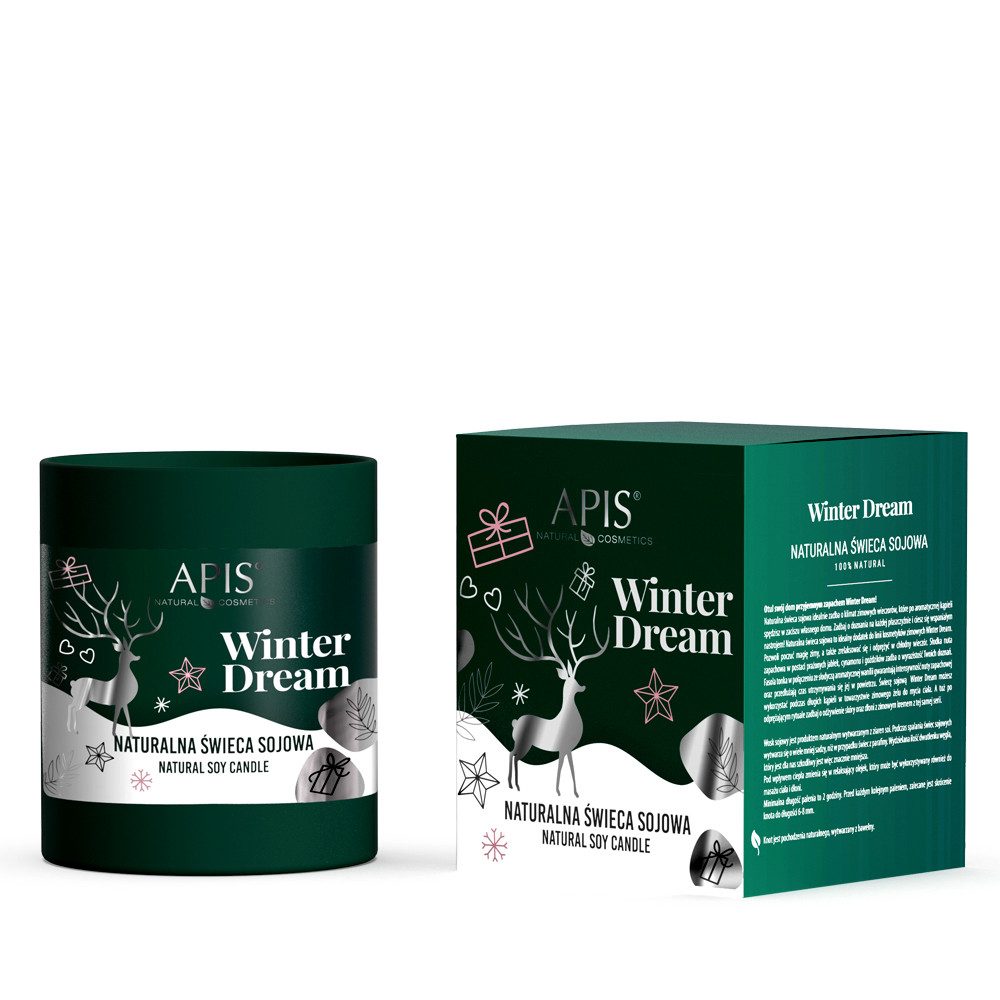 Apis Natural Cosmetics Duftkerze APIS WINTER DREAM, Natürliche Sojakerze,220g