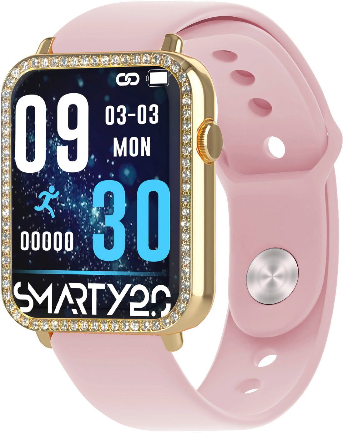 SMARTY 2.0 SMARTY 2.0, SW035I03 Smartwatch Set, 2-tlg., mit abnehmbarer Glitzercase
