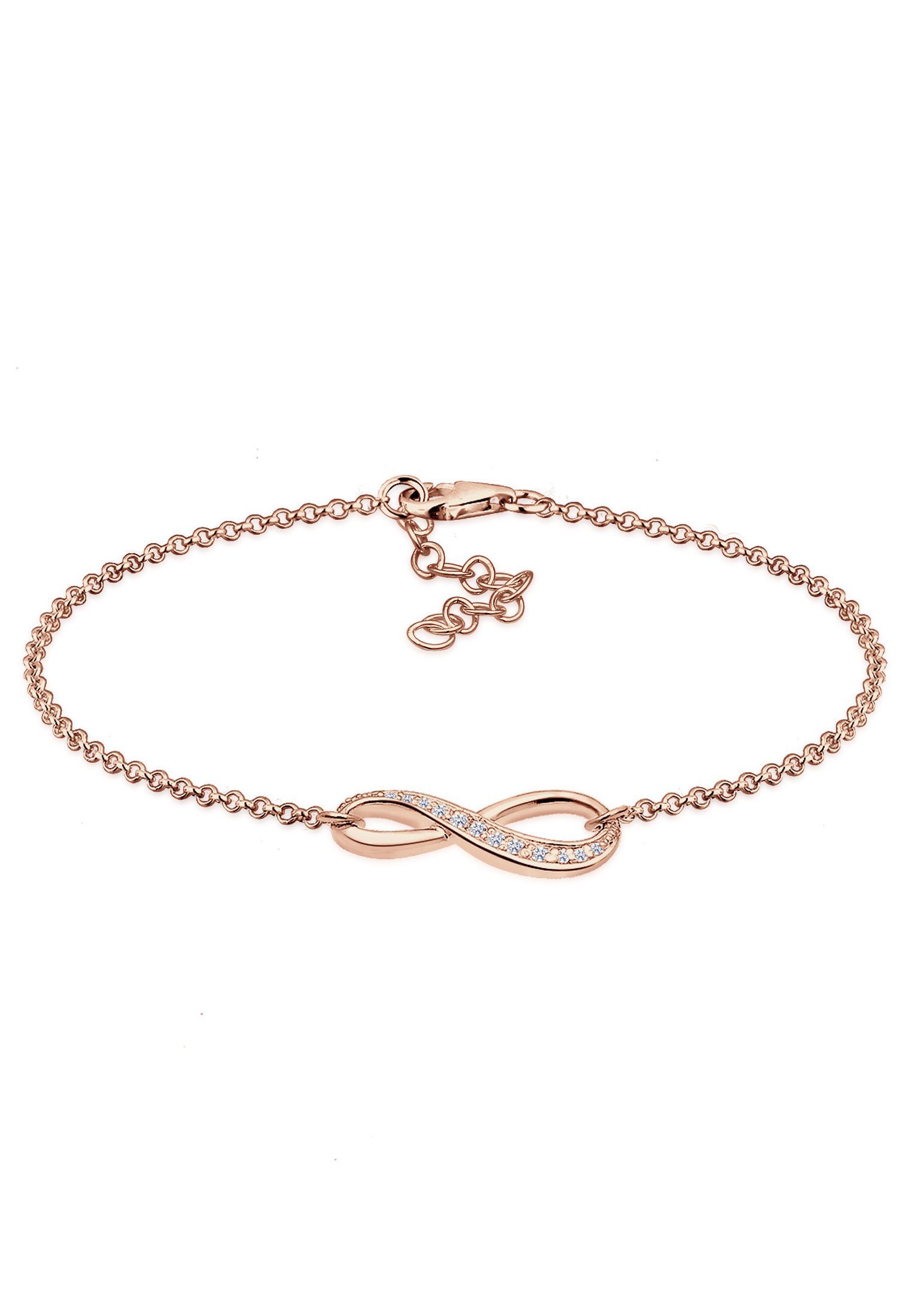 Elli Armband Infinity/Unendlichkeit mit Zirkonia 925 Silber (kein Set, 1-tlg), Infinity