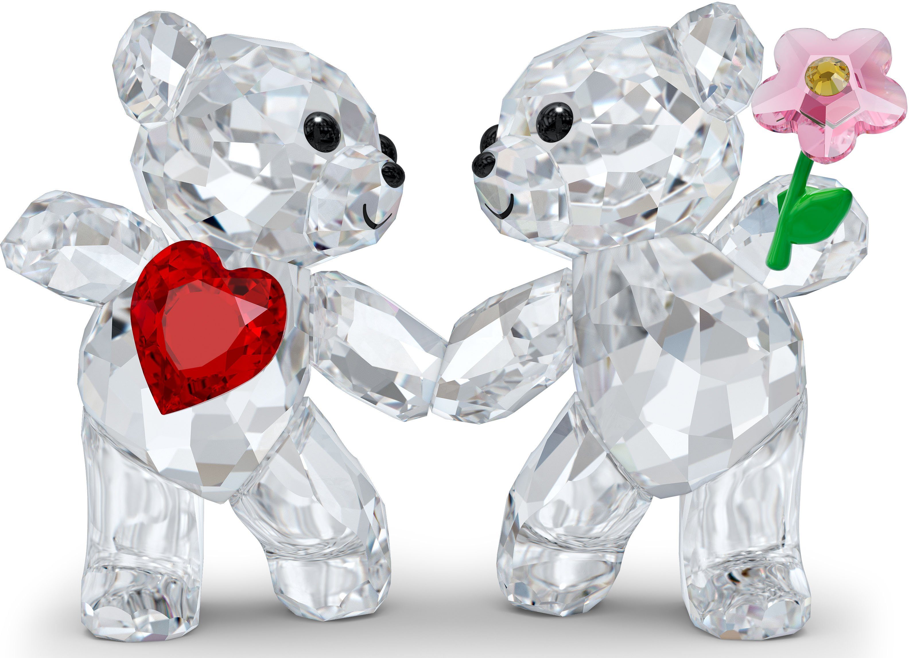 Kris Kristall "LIEBE" Emaille Swarovski® schwarzem Swarovski mit Bär Zusammen glücklich, 5558892 St), Kristallfigur (1 Dekofigur