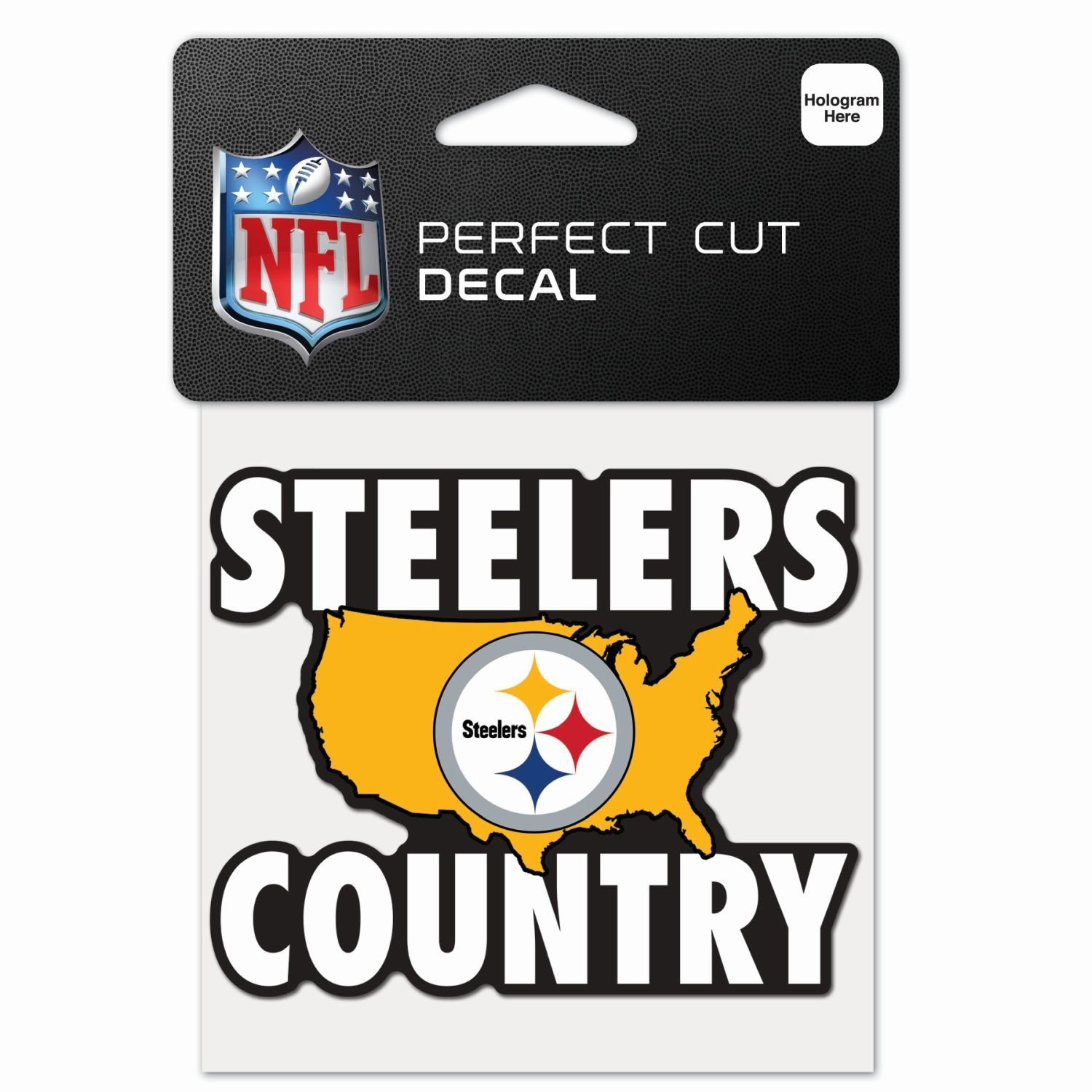 WinCraft Wanddekoobjekt Perfect Cut 10x10cm Aufkleber NFL Teams Slogan Pittsburgh Steelers