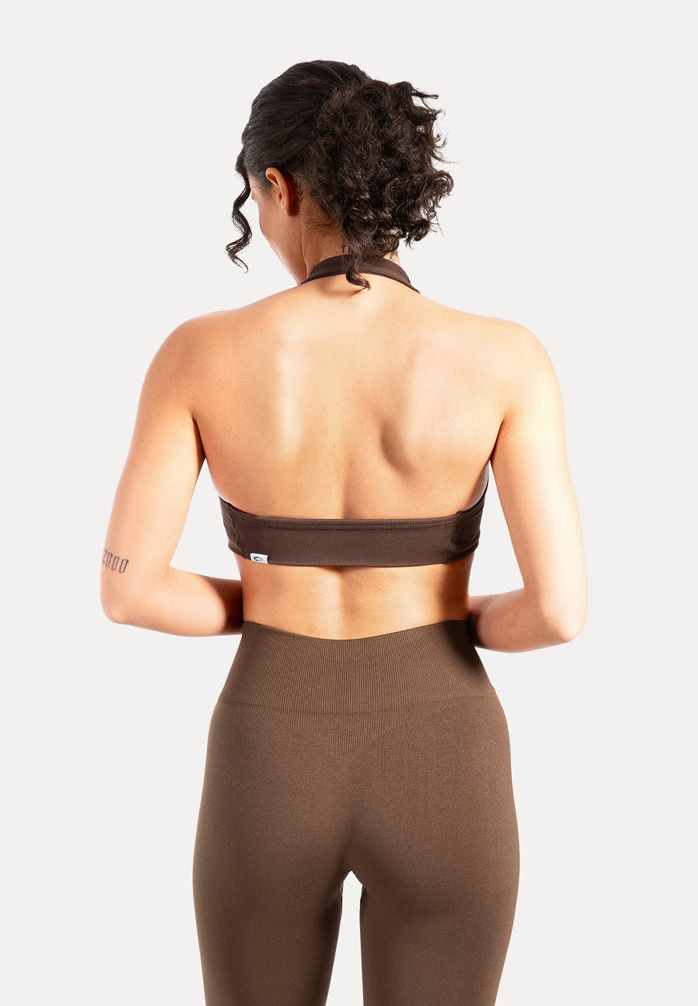 Smilodox Sport-BH Myrah Twisted, Shaped Fit Wickel-V-Ausschnitt & offener Rücken Yoga Bra, elastisches Funktionsmaterial, Ohne Bügel, Alltag & Gym