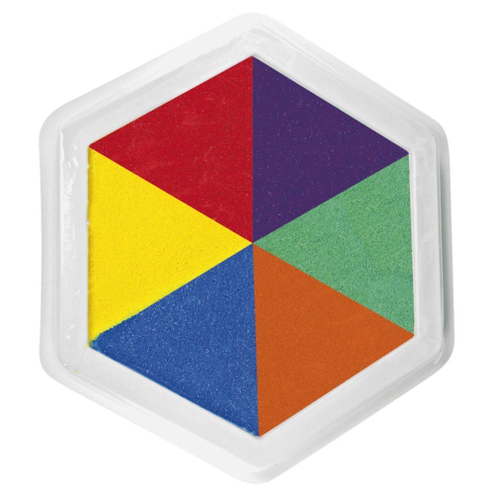 EDUPLAY Riesenstempelkissen ca. 14 x 14 cm Multicolor, 6 Farben Stempelkissen