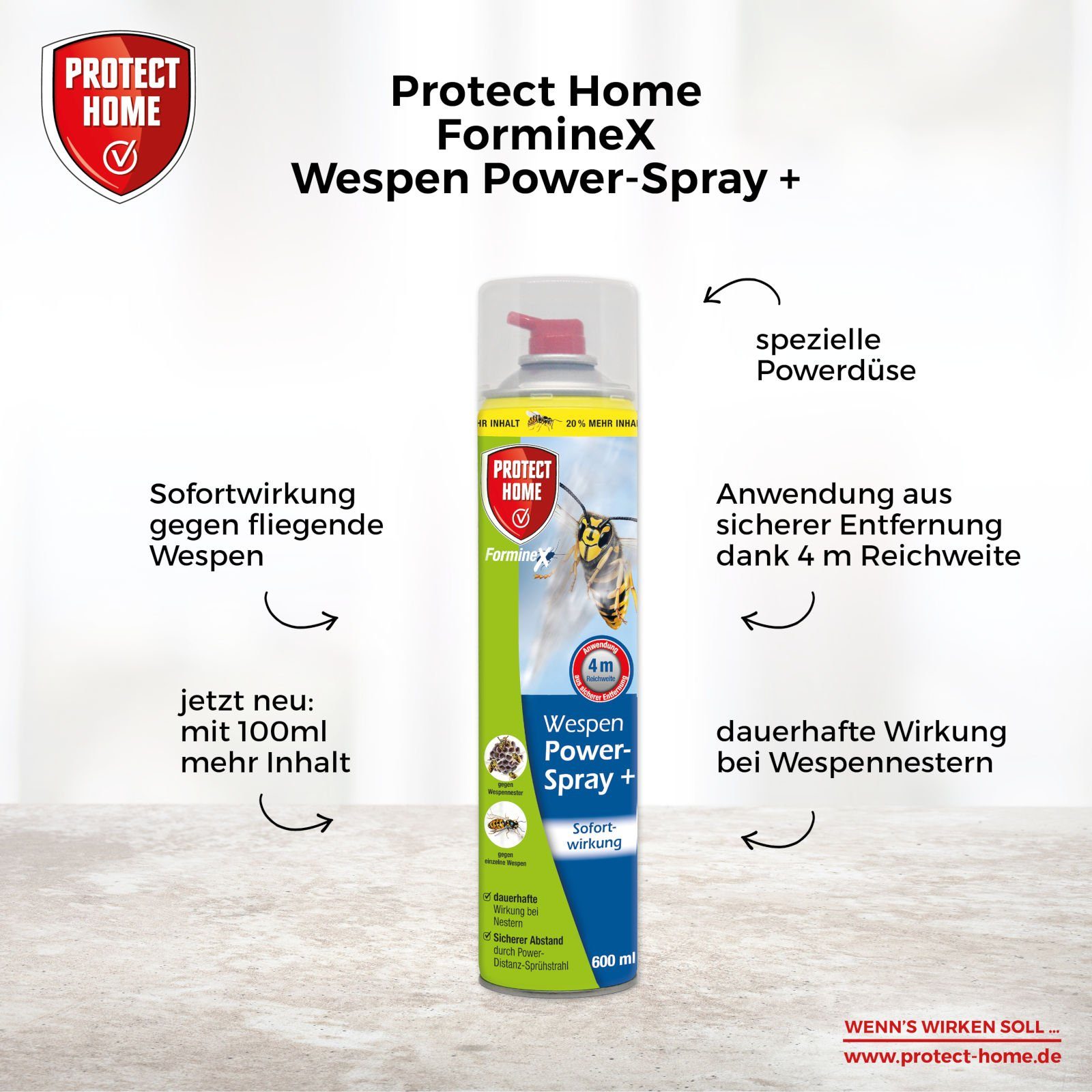600 Power Wespenspray Home FormineX - Wespen Spray Protect ml