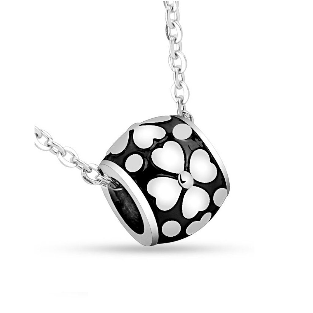 Kette mit Anhänger Kette Kleeblatt Silber aus Edelstahl Unisex