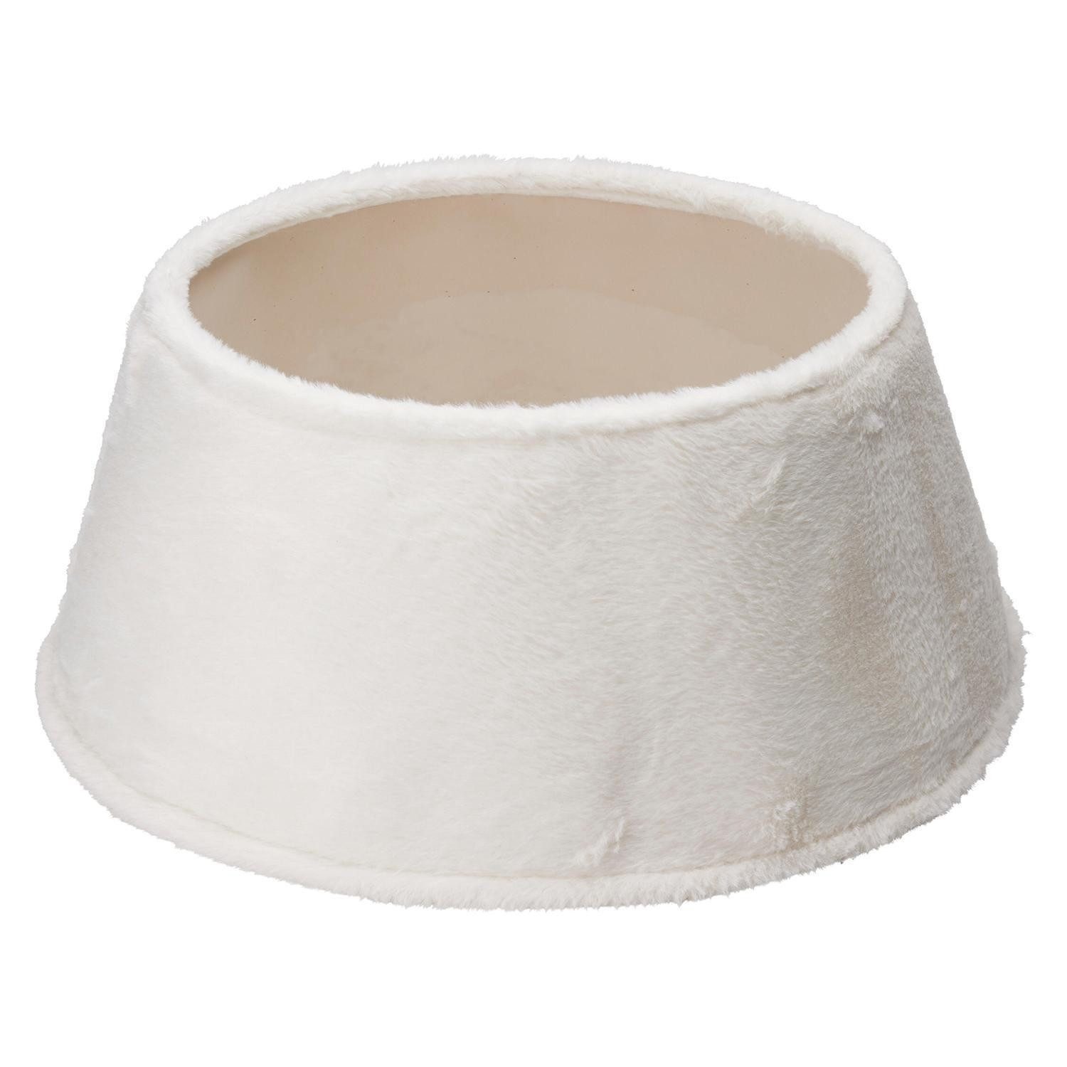 Koopman Weihnachtsbaumdecke Weihnachtsbaumrock PALE, Ø 55 cm, Weiß, Polyester, (1-tlg), in Samtoptik