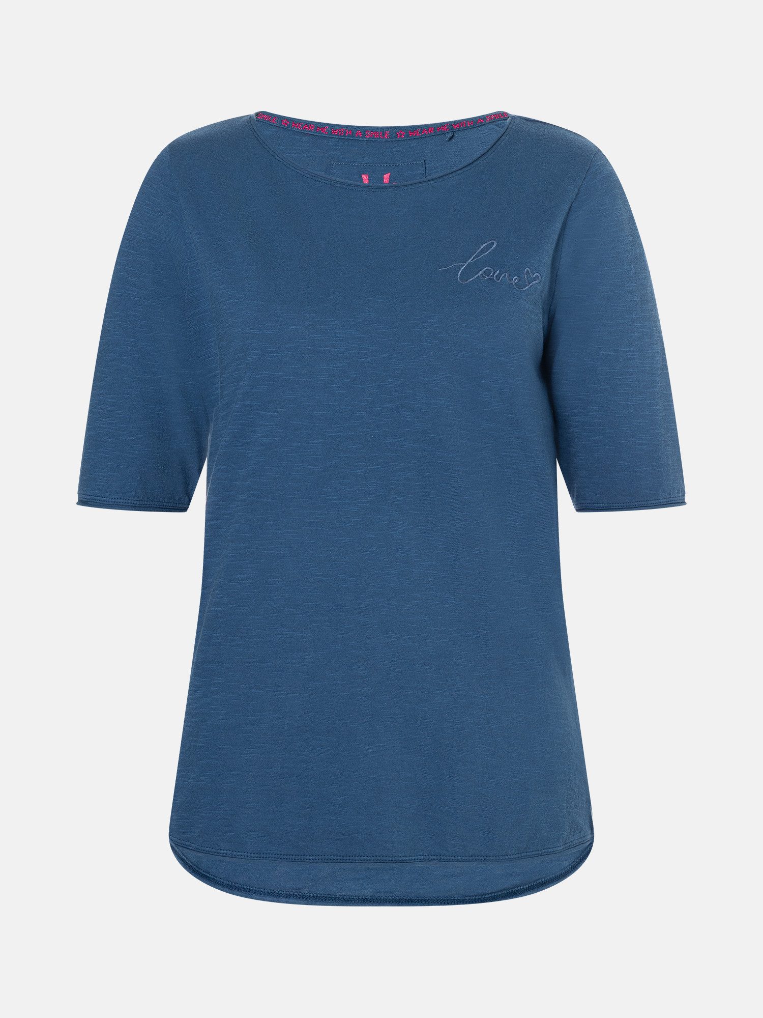 Lieblingsstück Rundhalsshirt CandiceEP mit Statement-Stickerei und im Batik-Look