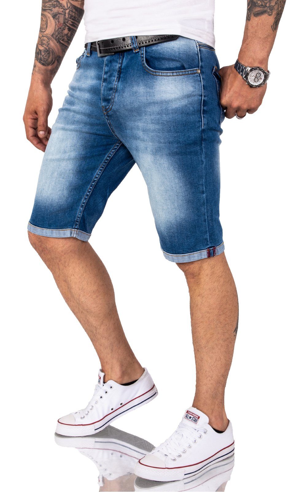 Rock Creek Jeansshorts Herren Shorts Denim Blau RC-2208