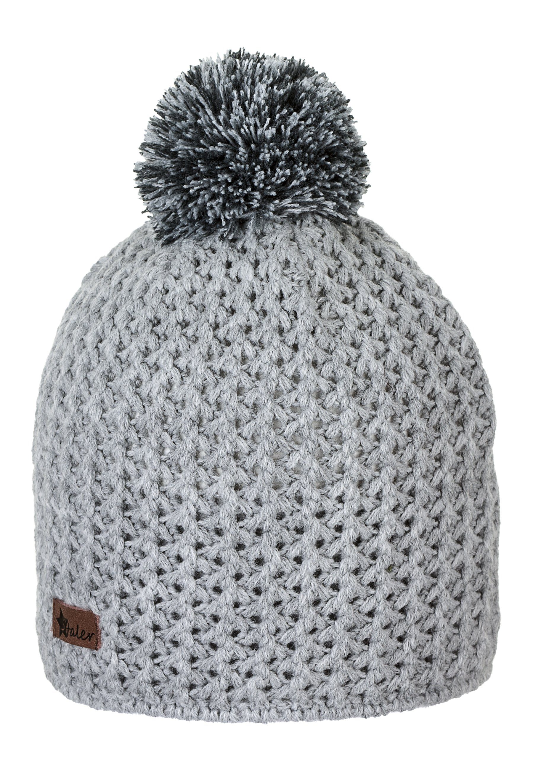 Sterntaler® Strickmütze Strickmütze (1-St) Mütze mit Pompon und coolem Zopf-Muster – Bild 3 von 5