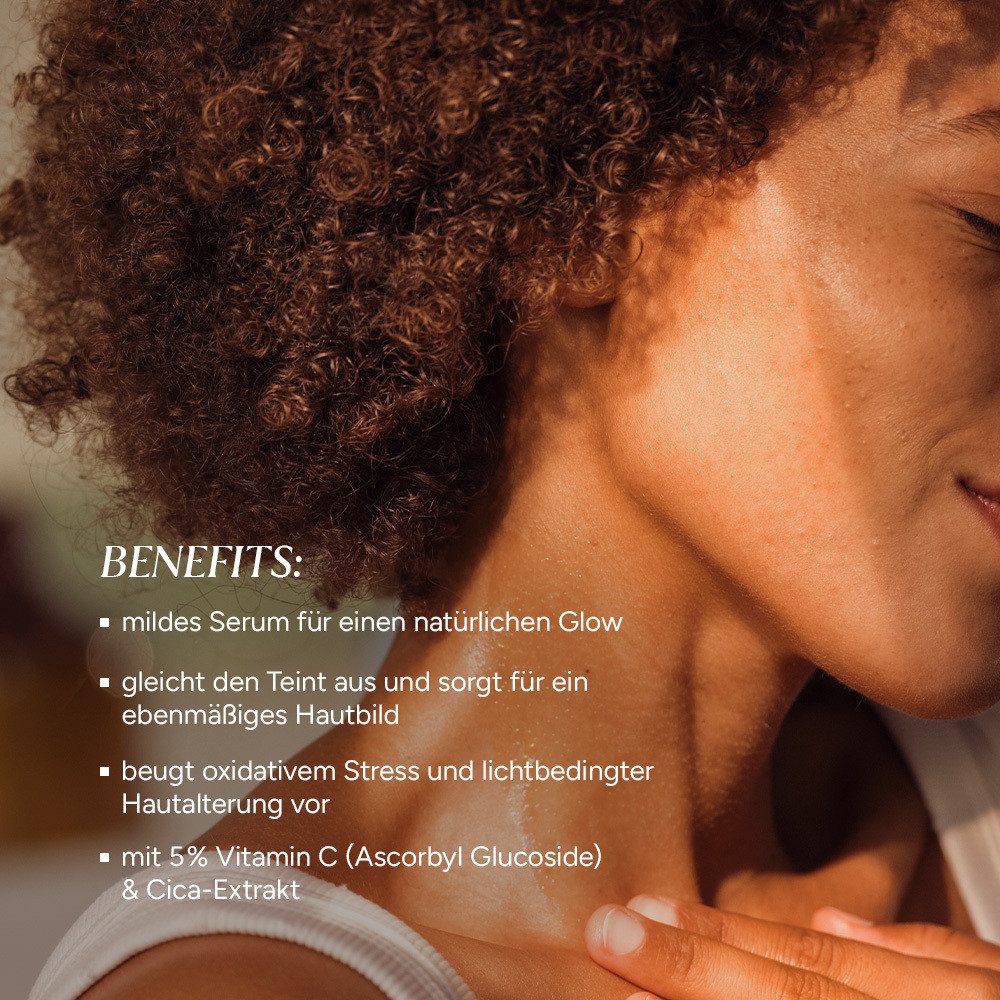 JUNGLÜCK Gesichtsserum Vitamin C Sensitiv Serum - mindert Rötungen, 1-tlg., Gleicht fahlen und müden Teint aus