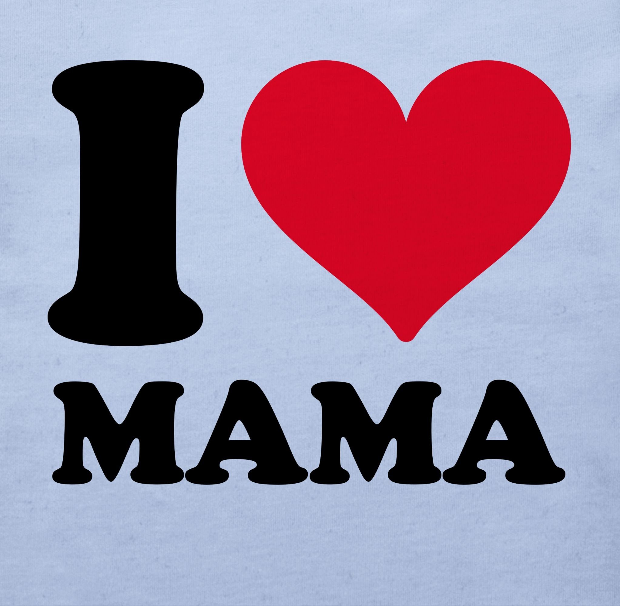 Shirtracer T-Shirt I Love Babyblau Muttertagsgeschenk 3 Mama