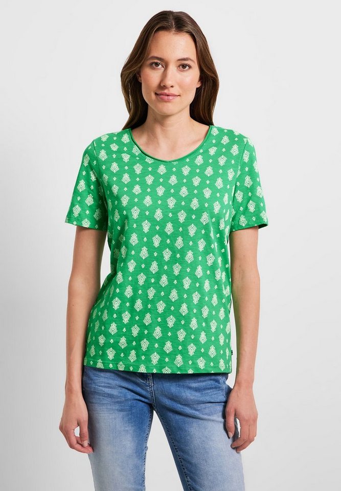 Cecil T-Shirt aus reiner Baumwolle, Flammgarn