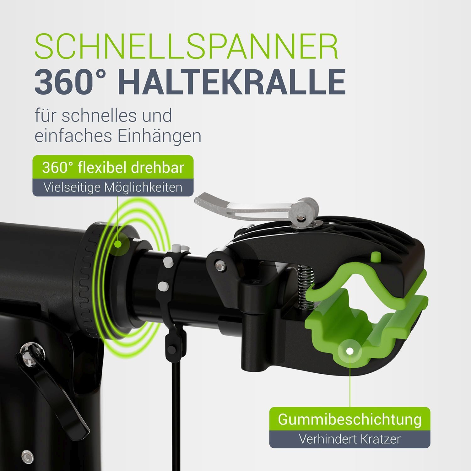 Juskys Fahrrad-Montageständer, bis 50 kg, E-Bike geeignet, klappbar, höhenverstellbar, 360° drehbar