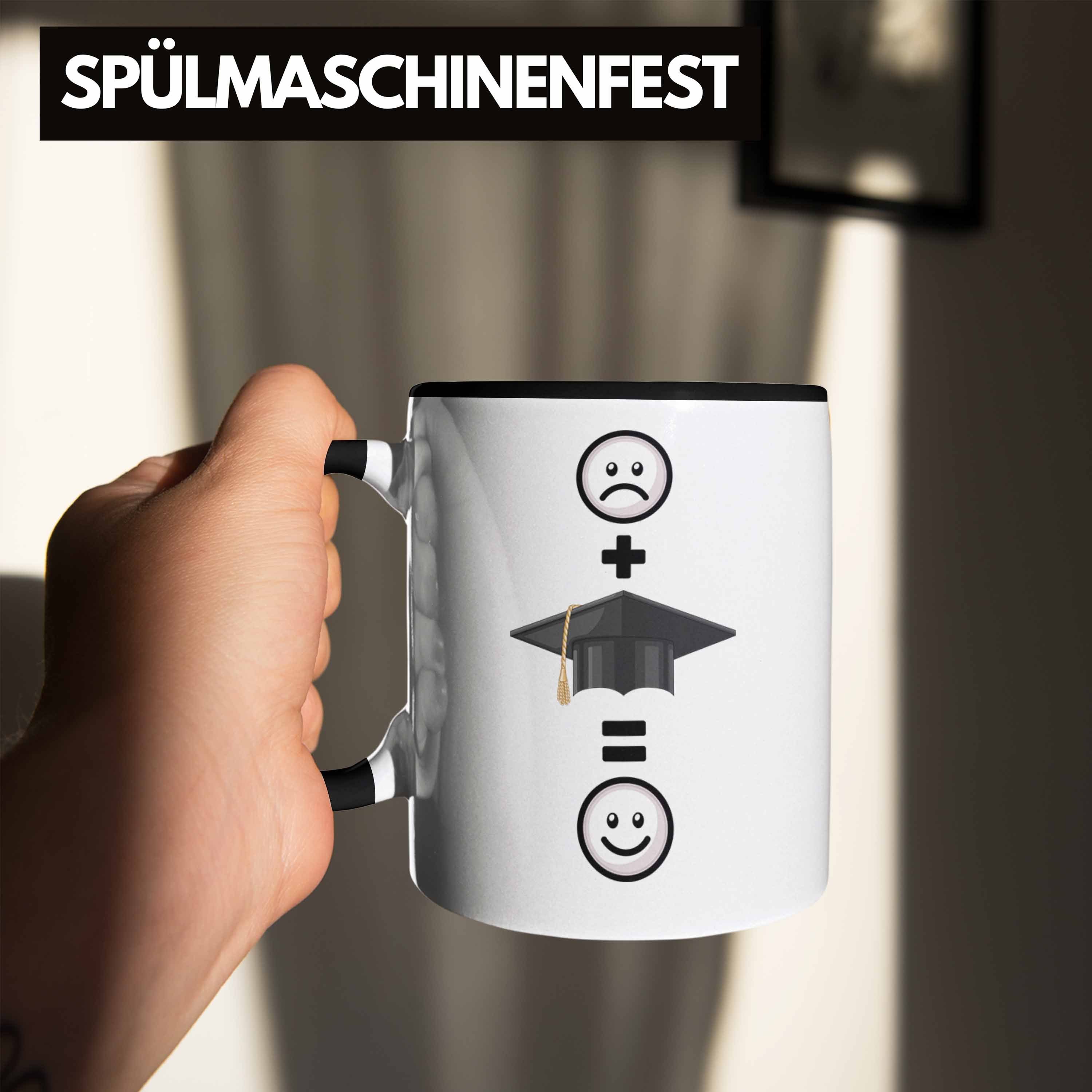 für Bacherlor Tasse Abitur Tasse Geschenk Schwarz Abschluss Maste Prüfung Bestandene Trendation