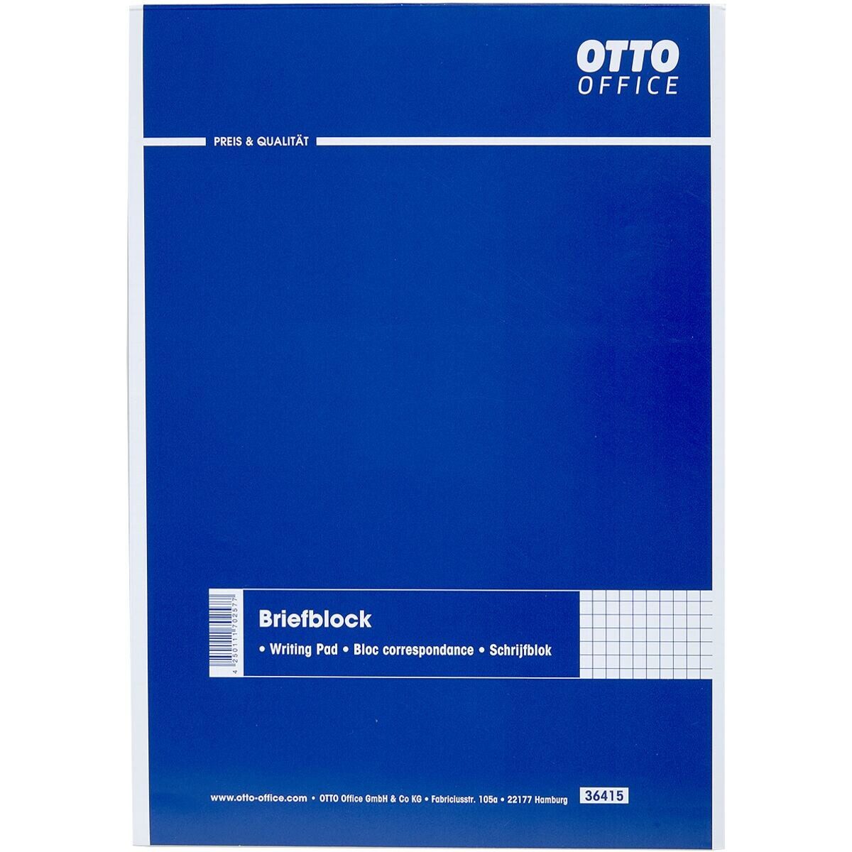 Otto Office Notizblock Briefblock, A4, kariert