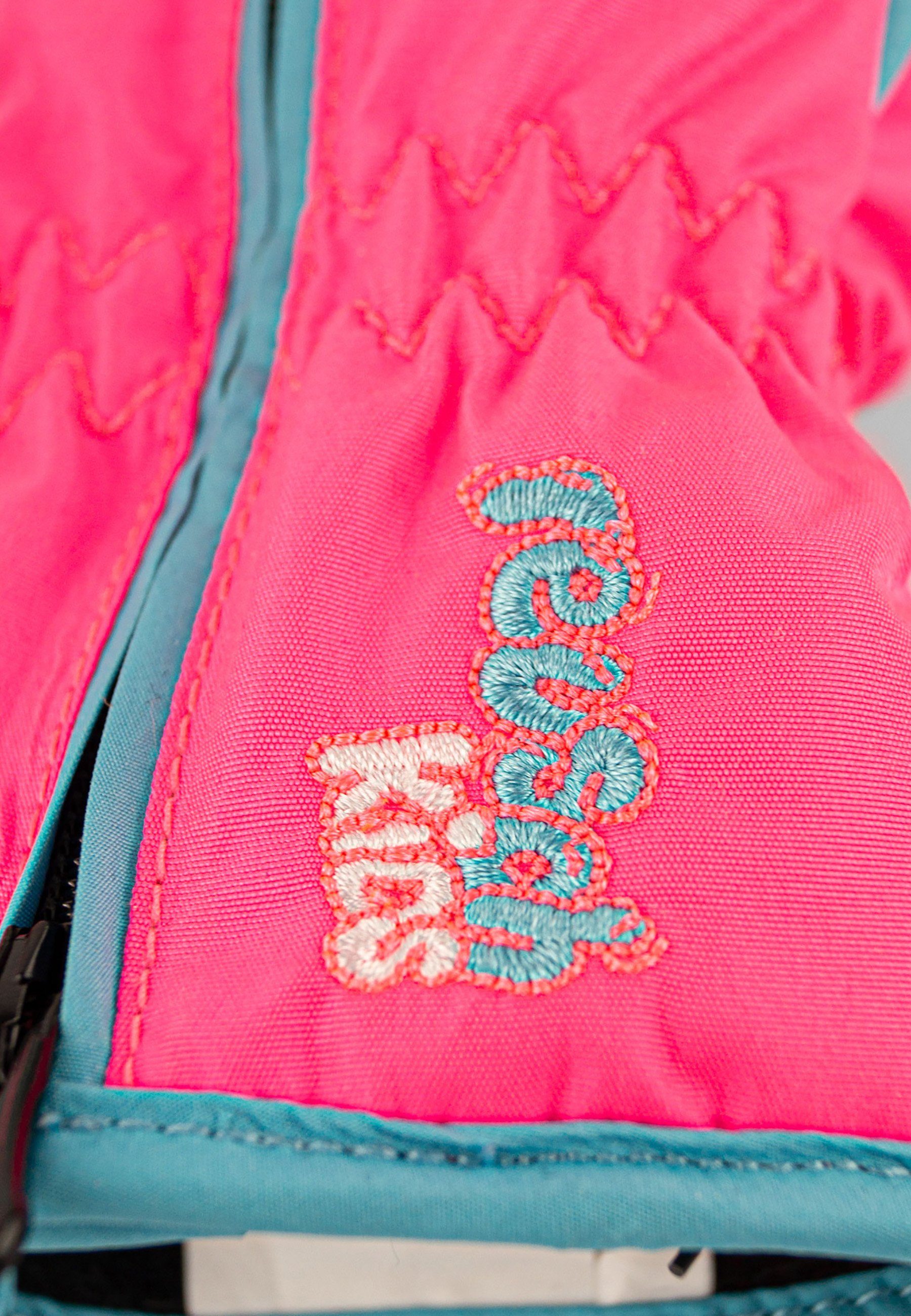 Reusch Reißverschluss Ben Fäustlinge blau-pink Mitten mit langem extra