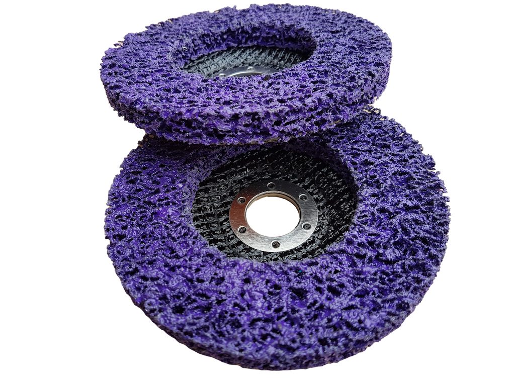 Rostio Schleifscheibe 2x CSD Scheibe lila 125 mm Winkelschleifer - Reinigungsscheibe CBS, (1 St), 2er Set