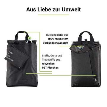 Artwizz Laptoprucksack Eco BackPack, 2-in-1 Notebook Rucksack und Tasche, Nachhaltig, Schwarz