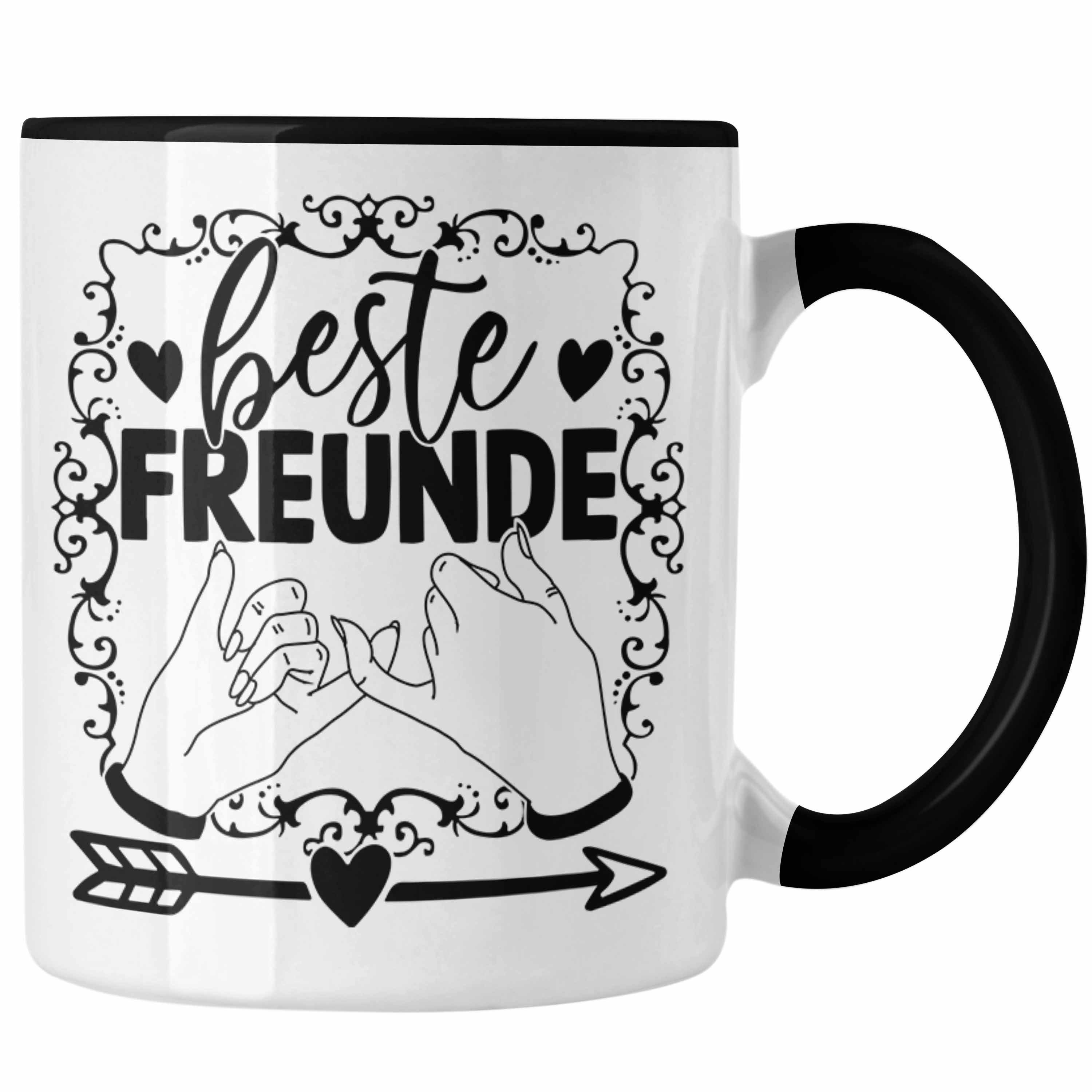 Freundin Geburtst Schwarz Tasse Geschenkidee Geschenk Beste Beste BFF Freunde Trendation Tasse