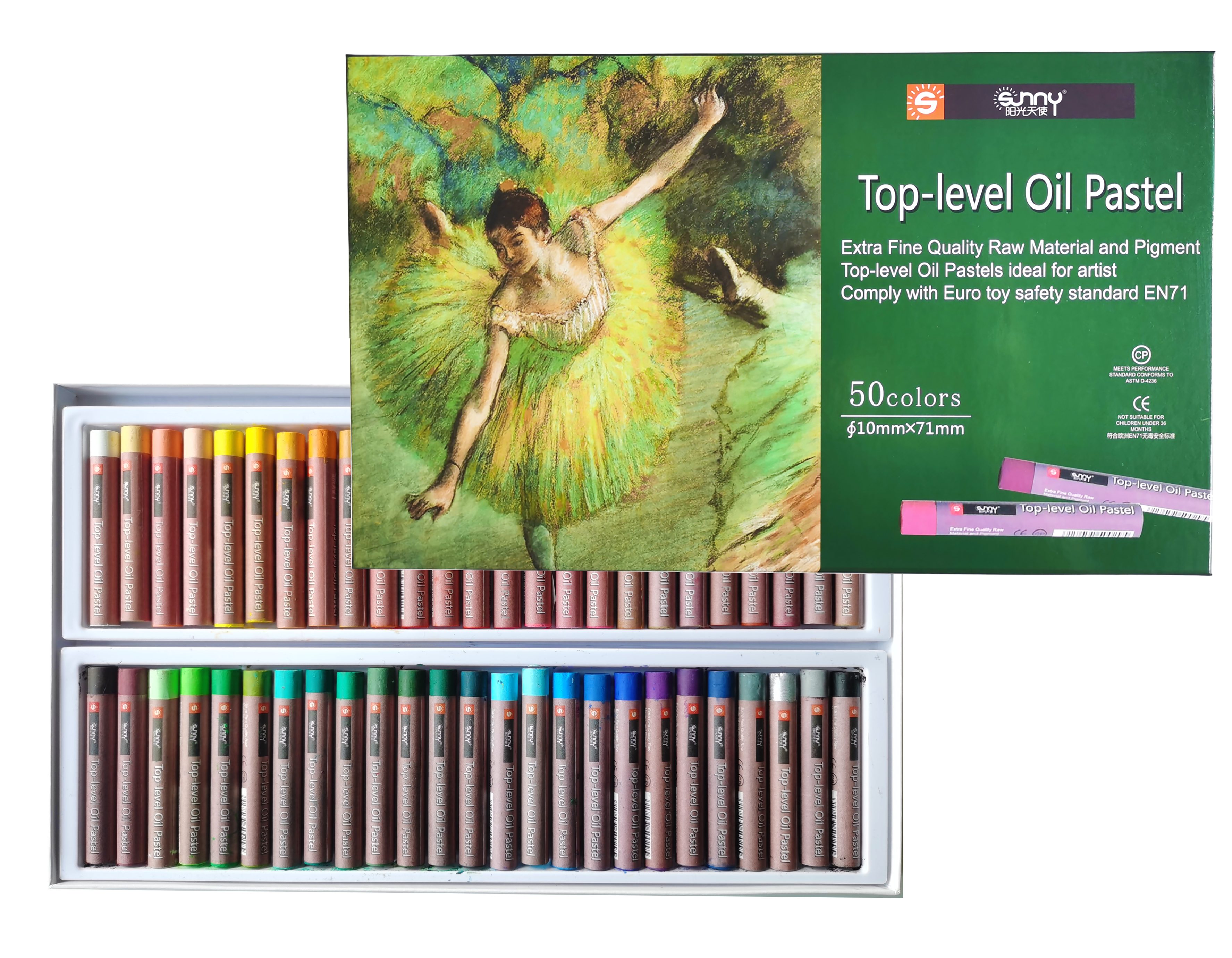 ´SUNNÝ Pastellkreide Öl Pastell 25 / 36 / 50 Stk. Ölpastellkreide Rund Pastellkreidestift, Wachsmalstifte Set zum Skizzieren für Künstler Studenten & Hobbymaler