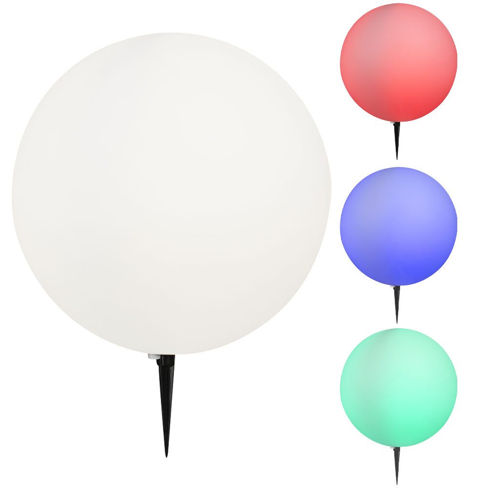 GLOBO LIGHTING Smarte LED-Leuchte, Leuchtmittel inklusive, Kaltweiß, Warmweiß, Neutralweiß, Tageslichtweiß, Farbwechsel, Kugellampe Außenleuchte Smart LED RGB Gartenlampe dimmbar Farbwechsel