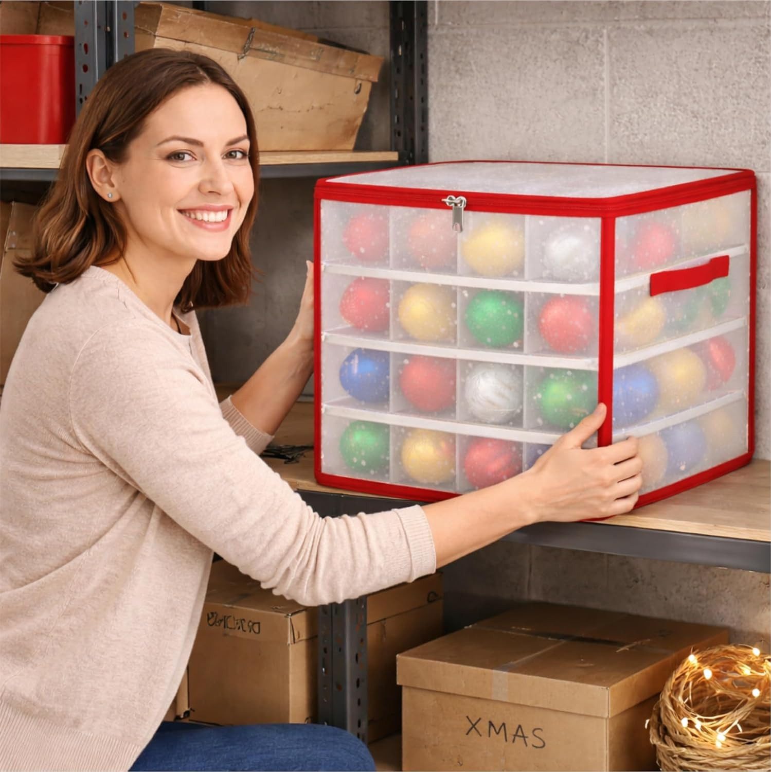 TK Gruppe Christbaumschmuck XXL Aufbewahrungstasche Box Weihnachtskugeln (1-tlg)