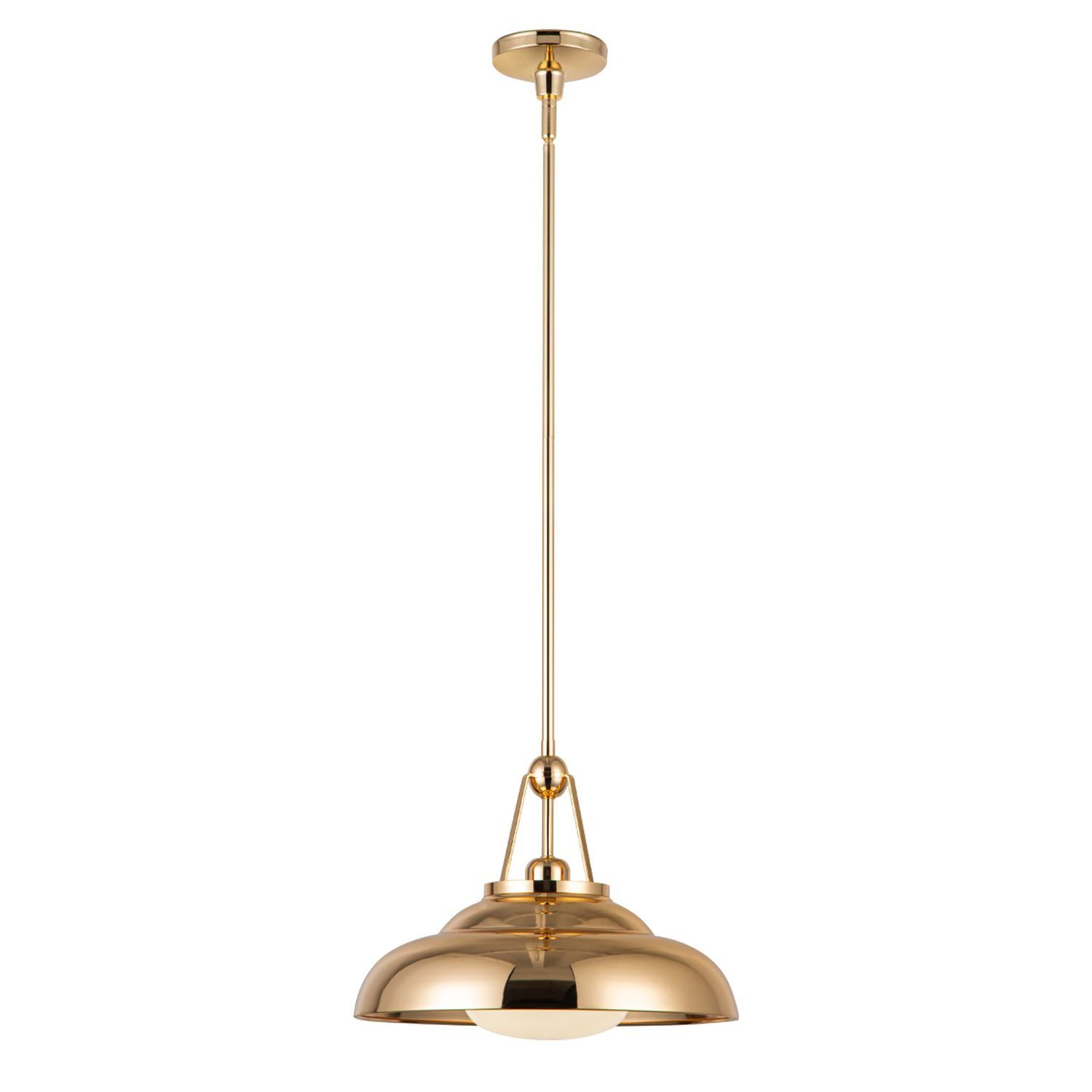 Licht-Erlebnisse Pendelleuchte GODWIN, ohne Leuchtmittel, Ø 368 cm H: max. 151.4 cm in Messing E27 Vintage Industrie Design