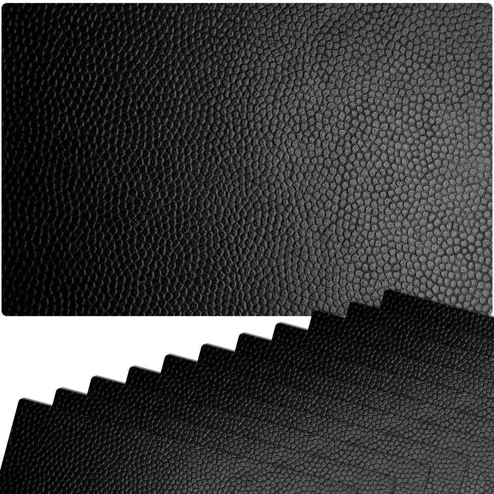 matches21 HOME & HOBBY Platzset Abwaschbare Tischsets 12er Set Leder-Optik schwarz, (12-St), Platzsets als Tisch-Untersetzer und Tisch-Deko für Esstisch Teller