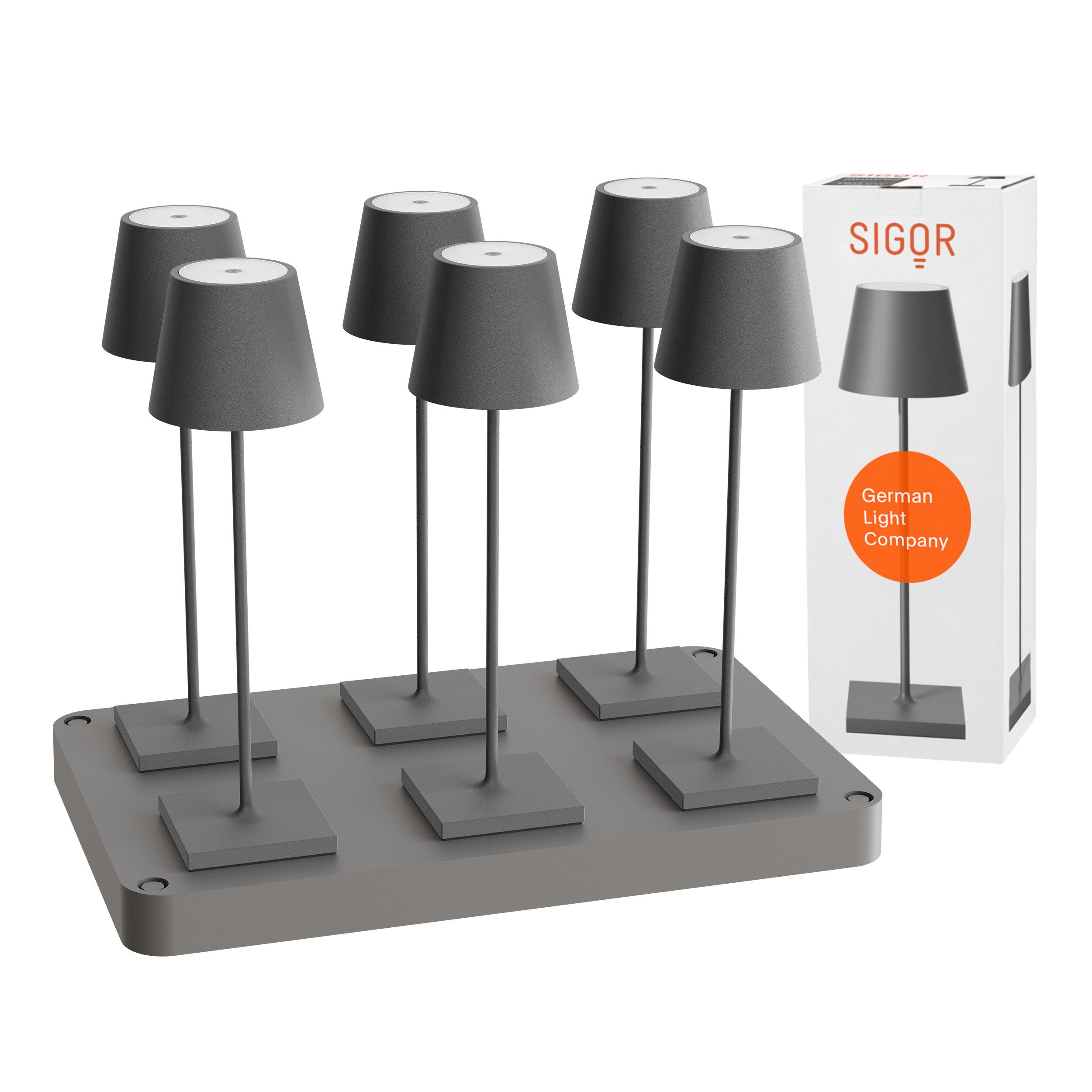 SIGOR LED Tischleuchte, Dimmbar, LED fest integriert, 2.700 + 2.200 K