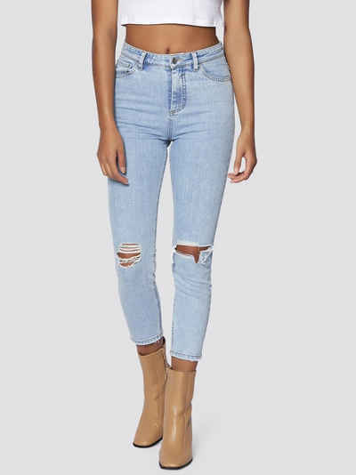 Freshlions Mom-Jeans Mom Jeans mit Rissen in blau - S