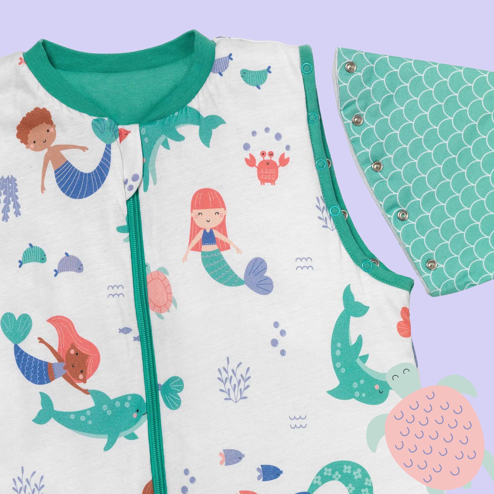 Schlummersack Kinderschlafsack Schlafsack mit Füßen und umklappbaren Bündchen, 2.5 Tog – Bild 3 von 5