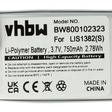 vhbw kompatibel mit Sony Portable Reader PRS-300BC, PRS-300, PRS-300SC, Akku Li-Polymer 750 mAh (3,7 V)