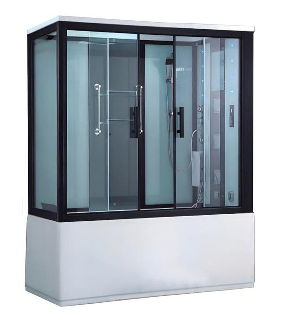 Xlmoebel Dampfdusche XLMOEBEL Multifunktionsdusche mit Massagedüsen und LED-Beleuchtung, BxT: 90x185 cm, 1-tlg., Made in Europa