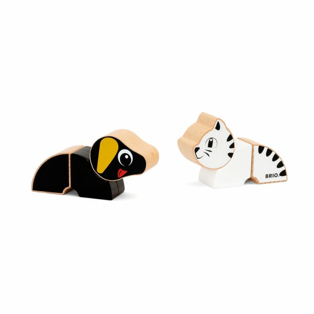 BRIO® Magnet-Tiere Hund und Katze 6-tlg. Magnetspielbausteine