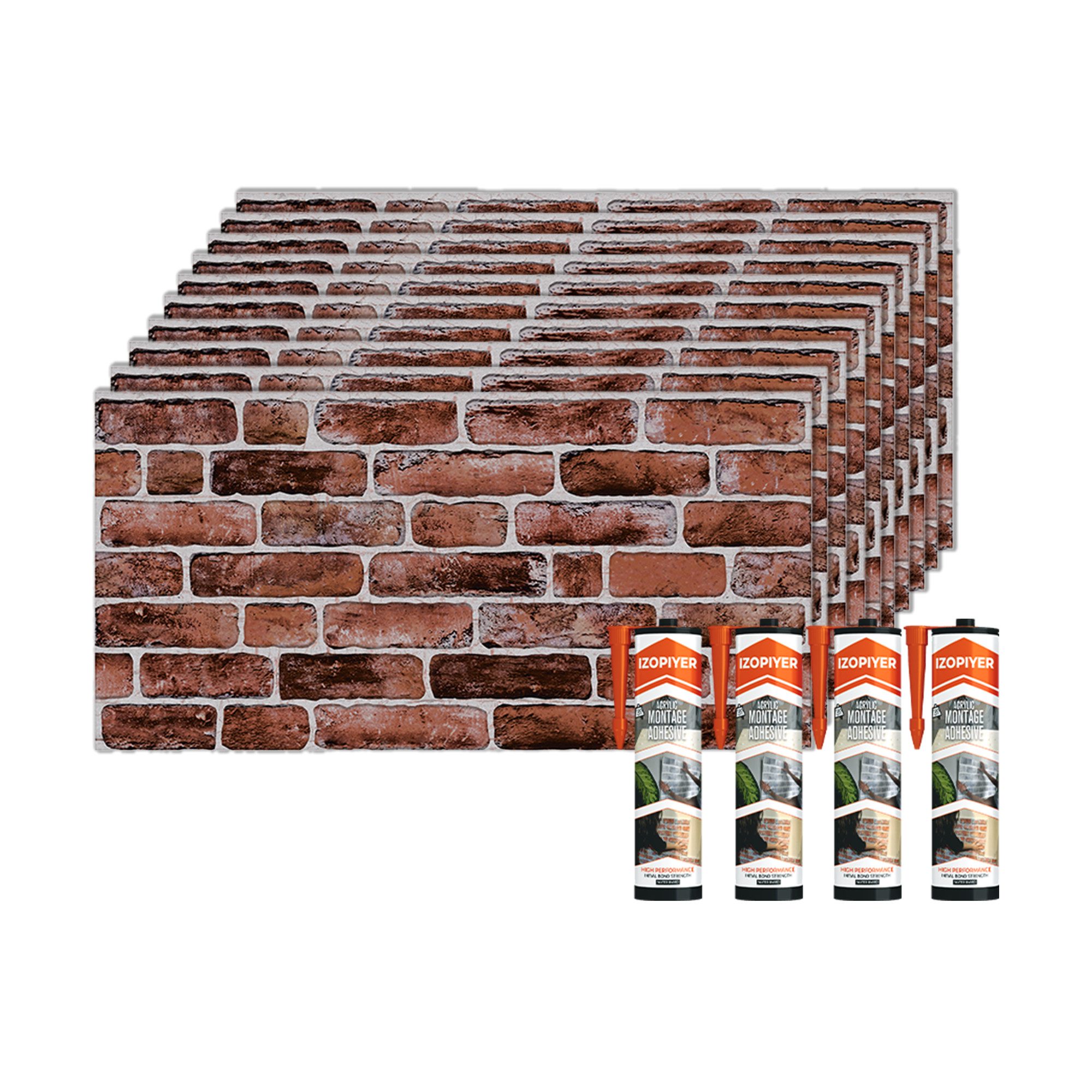 IZODEKOR 3D Wandpaneel IZODEKOR Wandverkleidung Steinoptik Styropor 3D Wandpaneele, 3D Optik, wasserfest, einfache Selbstmontage