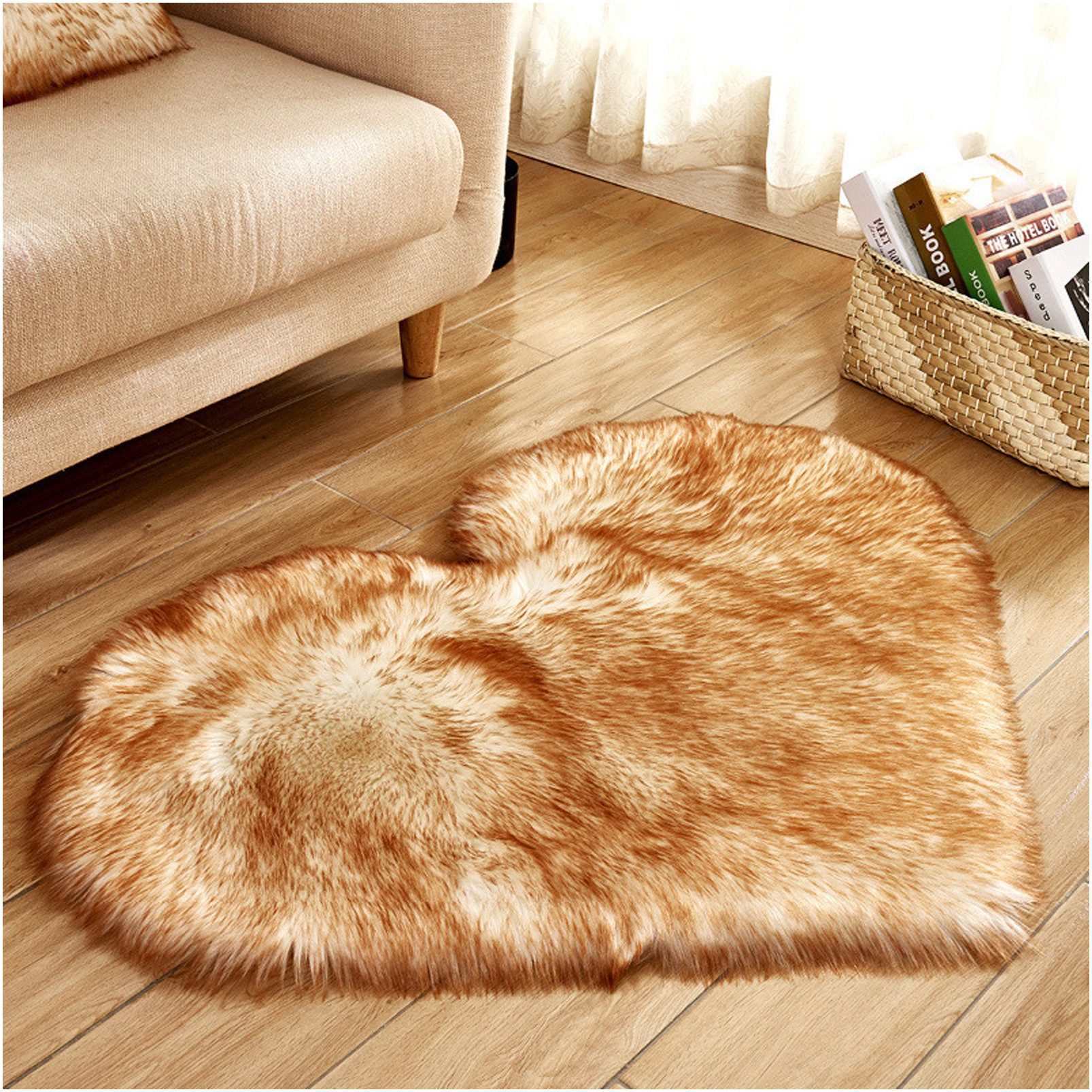 BTTO TEPP Hochflor-Teppich Fellteppich,Herz Teppich, Faux günstig online kaufen