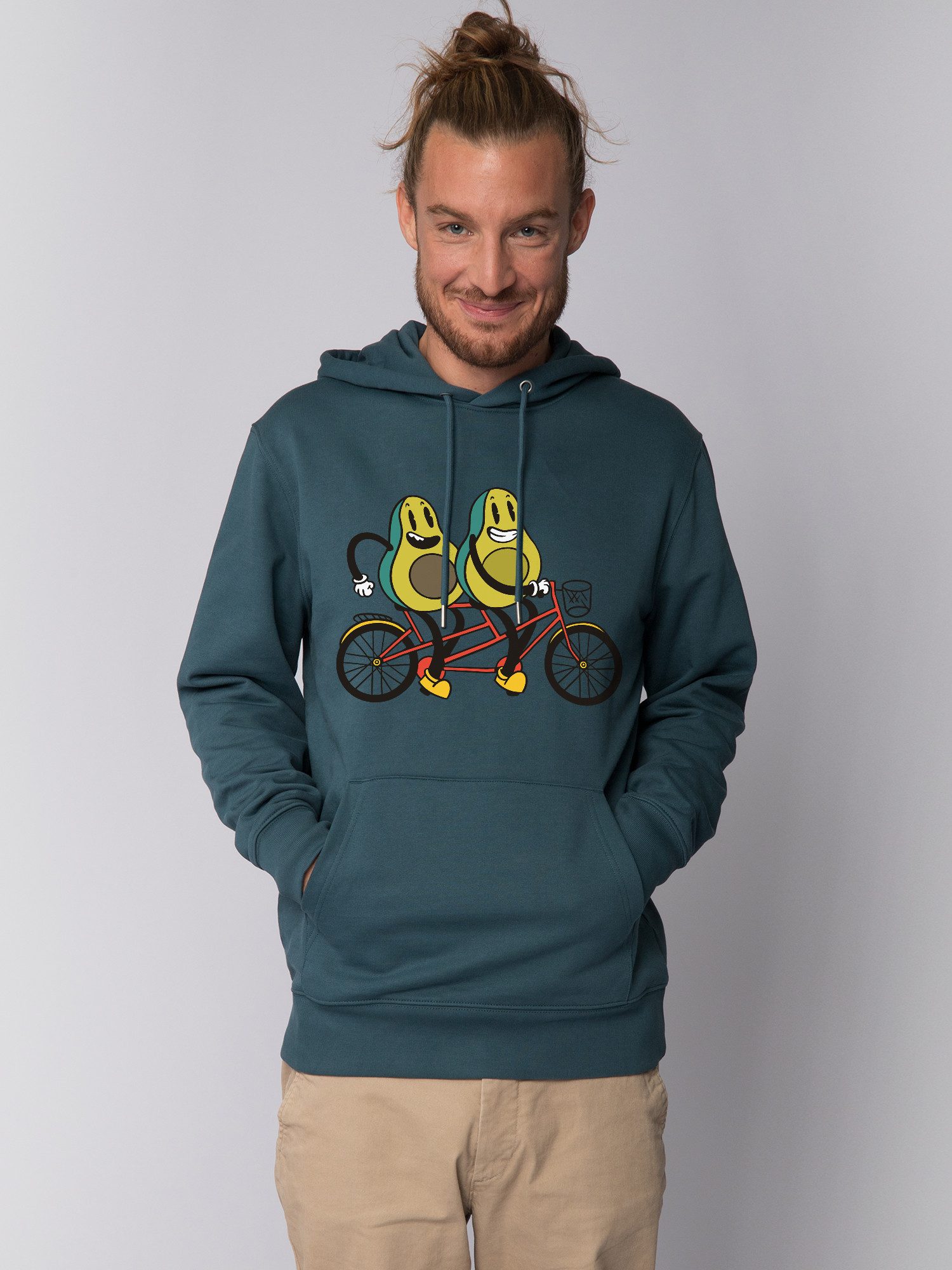 wat? Apparel Hoodie Avocado Fahrrad