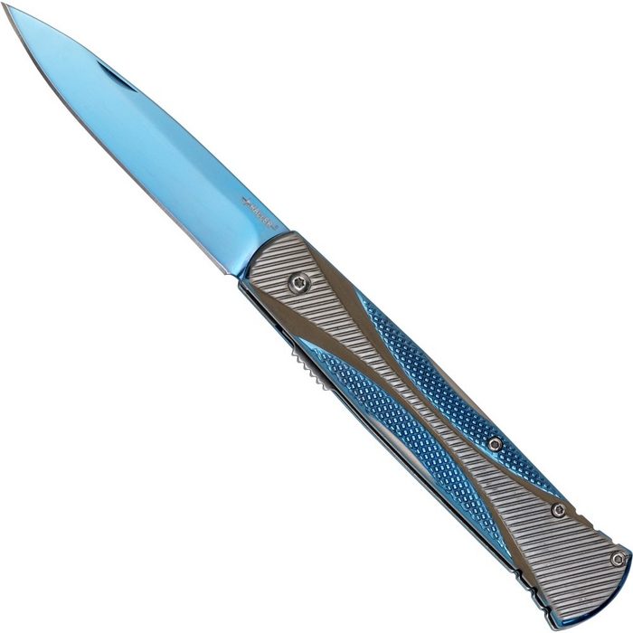 Haller Messer Taschenmesser Messer Stiletto blue mit Clip Liner Lock rostfrei