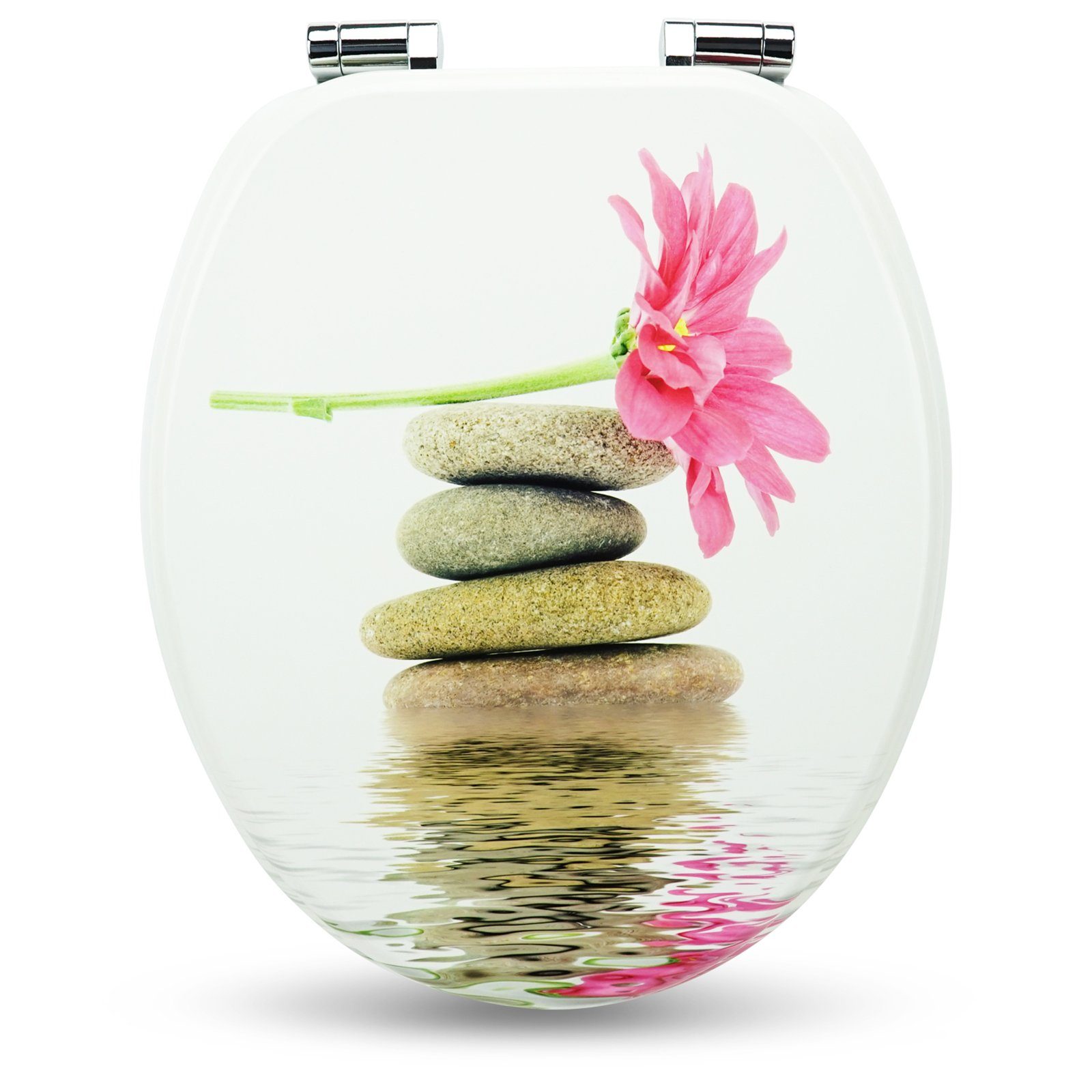 Sanfino WC-Sitz „Gerbera“ hochwertiger Toilettendeckel mit günstig online kaufen