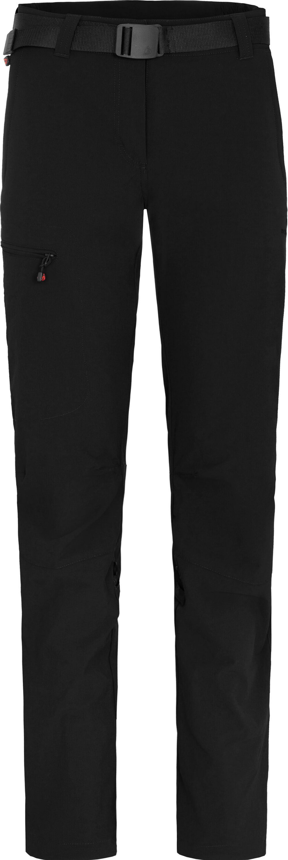 Sport Outdoorhosen Bergson Outdoorhose HYDRYS Damen Wanderhose, vielseitig, pflegeleicht, Kurzgrößen, schwarz