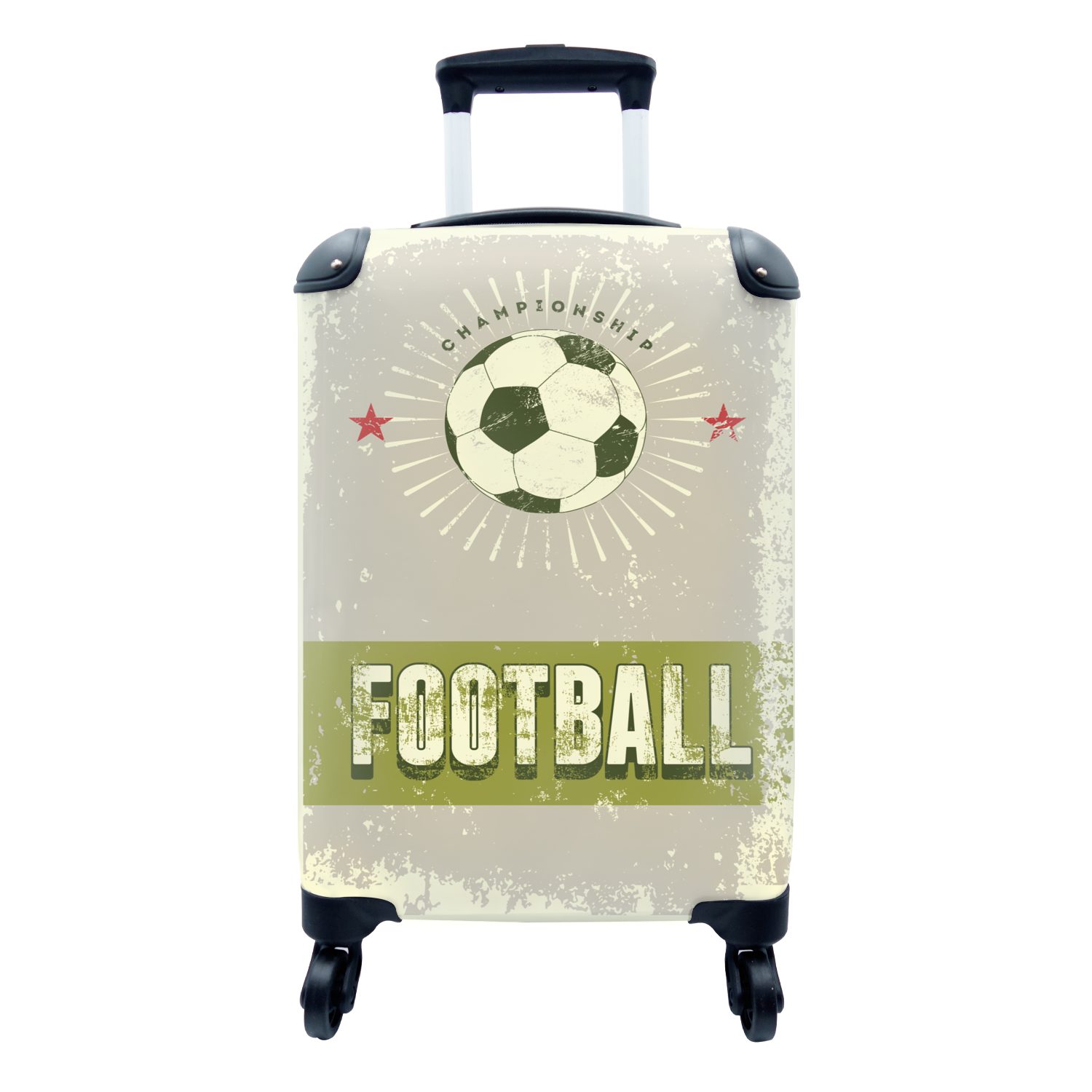 - für Handgepäckkoffer rollen, MuchoWow 4 Fußball Zitate - Handgepäck mit Reisetasche Trolley, Ferien, Meisterschaft Rollen, Reisekoffer - Sport,