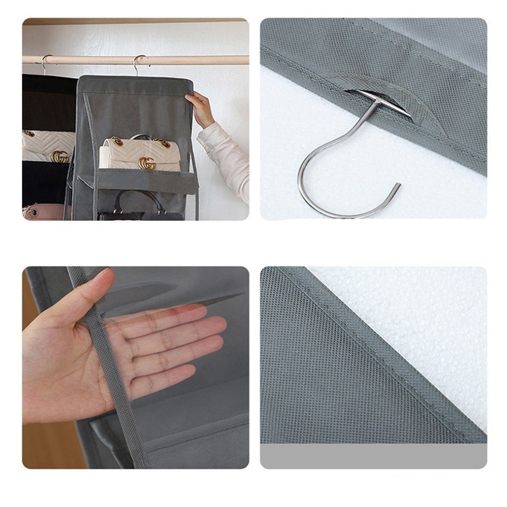 FELIXLEO Hängeregal Hängeregal Regal Taschen aufbewahrung 8Taschen Transparentes 2 Stück, 2-tlg.